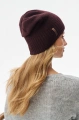 Dzianinowa czapka damska beanie Quanti Aubergine