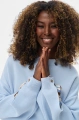 Sweter damski z dekoracyjnymi rękawami Celeste 2 Light Blue / Dpa 153A