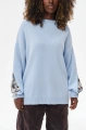 Sweter damski z dekoracyjnymi rękawami Celeste 2 Light Blue / Dpa 153A