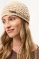 Opaska damska dzianinowa z przestrzennym splotem Loretta Light Beige