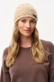 Opaska damska dzianinowa z przestrzennym splotem Loretta Light Beige