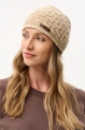 Opaska damska dzianinowa z przestrzennym splotem Loretta Light Beige