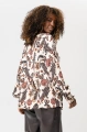 Bluzka wiskozowa z wzorem paisley, dekolt wykończony falbanką i koronką w stylu boho Zigi Light Beige