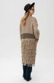 Kardigan zapinany z frędzlami Belo Light Brown