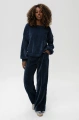 Spodnie welurowe Naja Dark Navy