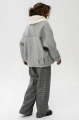 Kurtka zimowa bomber z wełny ze ściągaczami w rękawach Naomi Light Gray