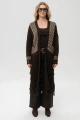 Kardigan zapinany z frędzlami Belo Dark Brown