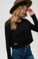 Sweter z ozdobnym wykończeniem Wanesa Black