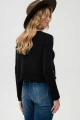 Sweter z ozdobnym wykończeniem Wanesa Black