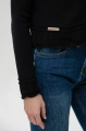 Sweter z ozdobnym wykończeniem Wanesa Black