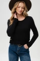 Sweter z ozdobnym wykończeniem Wanesa Black