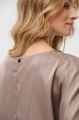 Elegancka tkaninowa bluzka z krótkim rękawem o regularnym kroju Royal. Light Brown