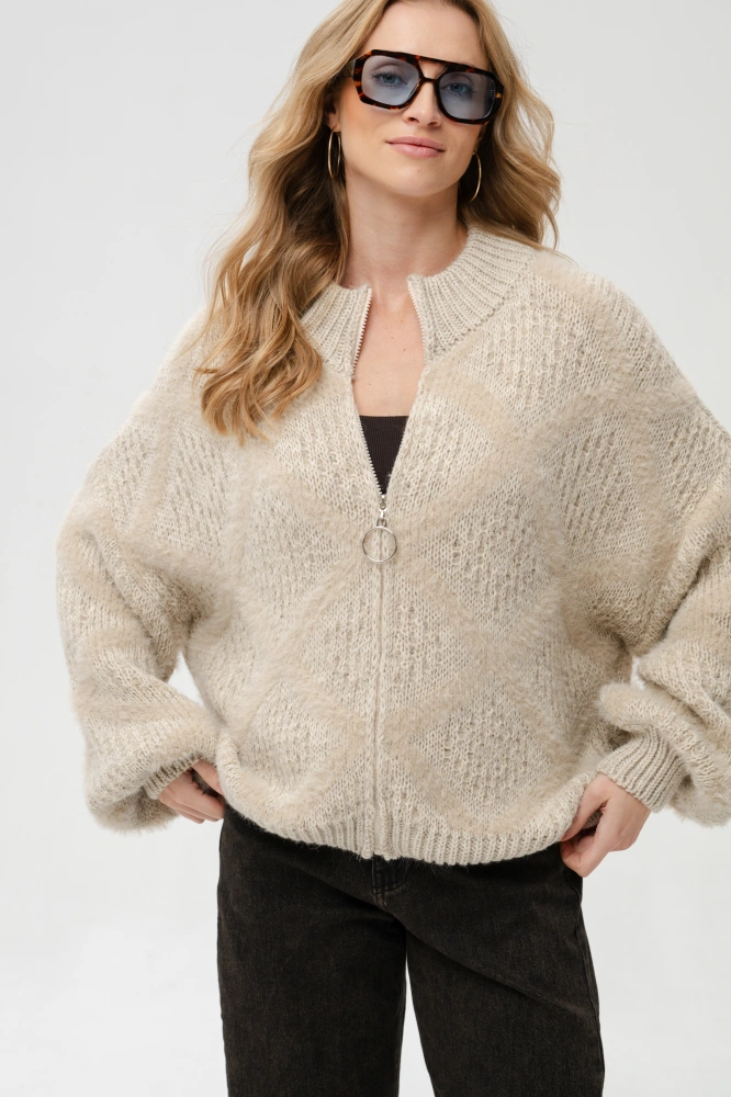 Kardigan Damski Tuki Light Beige