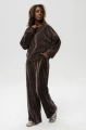 Spodnie welurowe Naja Dark Brown
