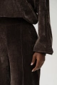Spodnie welurowe Naja Dark Brown