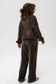 Spodnie welurowe Naja Dark Brown