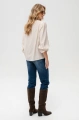 Bluzka damska z haftem Roko Light Beige