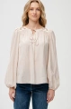 Bluzka damska z haftem Roko Light Beige