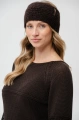 Miękka opaska damska z charakterystyczną fakturą bouclé Booby Dark Brown