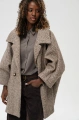 Luźny oversizowy płaszcz Cristina 2 Dark Beige