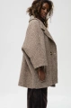 Luźny oversizowy płaszcz Cristina 2 Dark Beige