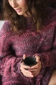Melanżowy sweter Klipo Aubergine