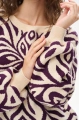 Wiskozowy sweter z żakardem Pegy Beige