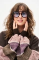 Sweter z haftem i dziewiarskimi rękawami Aliza Dark Brown