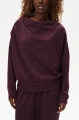 Wiskozowa bluza z dekoracyjnym dekoltem typu "woda"  Tracy Aubergine