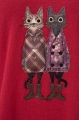 Sweter w serek z aplikacją Kety Wine