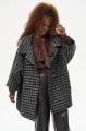 Luźny oversizowy płaszcz Cristina 2 Dark Gray