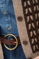 Splotowy kardigan zapinany na guziki Maxes Dark Brown