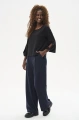 Dzianinowe spodnie z luźną nogawką Paloma Dark Navy