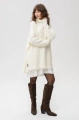 Tunikowy sweter z domieszką wełny Guliwer Ecru