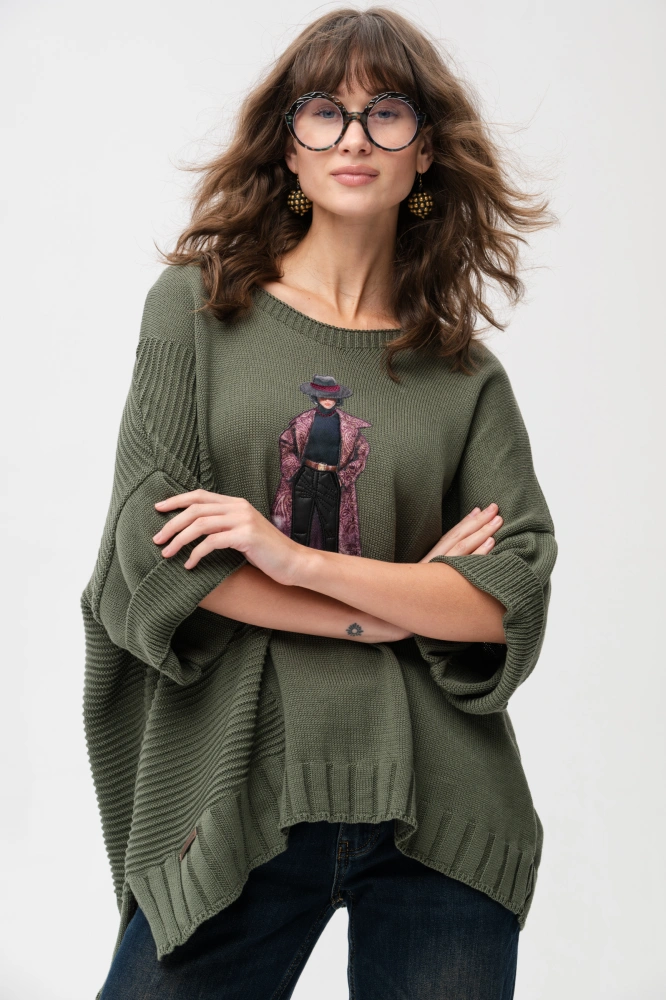 Sweter z aplikacją Nell Olive