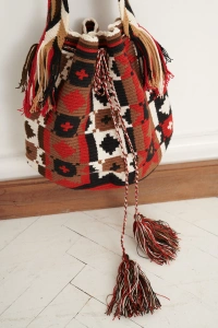 Torebka Żakardowa Aztek Red