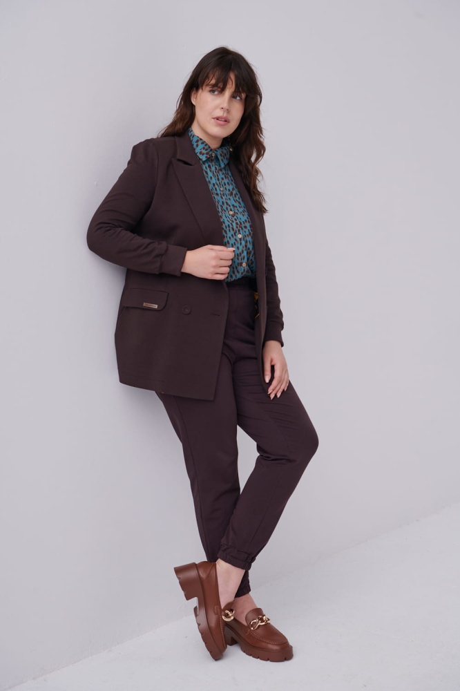 Marynarka Damska Shambala Plus Size Czekolada / T 5047