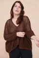 Sweter Damski Hotti BS Mleczna Czekolada Lurex