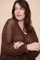 Sweter Damski Hotti BS Mleczna Czekolada Lurex