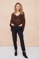 Sweter Damski Hotti BS Mleczna Czekolada Lurex