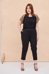 Spodnie Damskie Shazam Plus Size Czarny