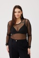 Bluzka Damska Lejla Plus Size Czarny