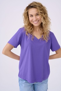 T-shirt Damski Mango BS Fiolet